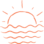 Sun and sea illustration